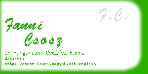 fanni csosz business card